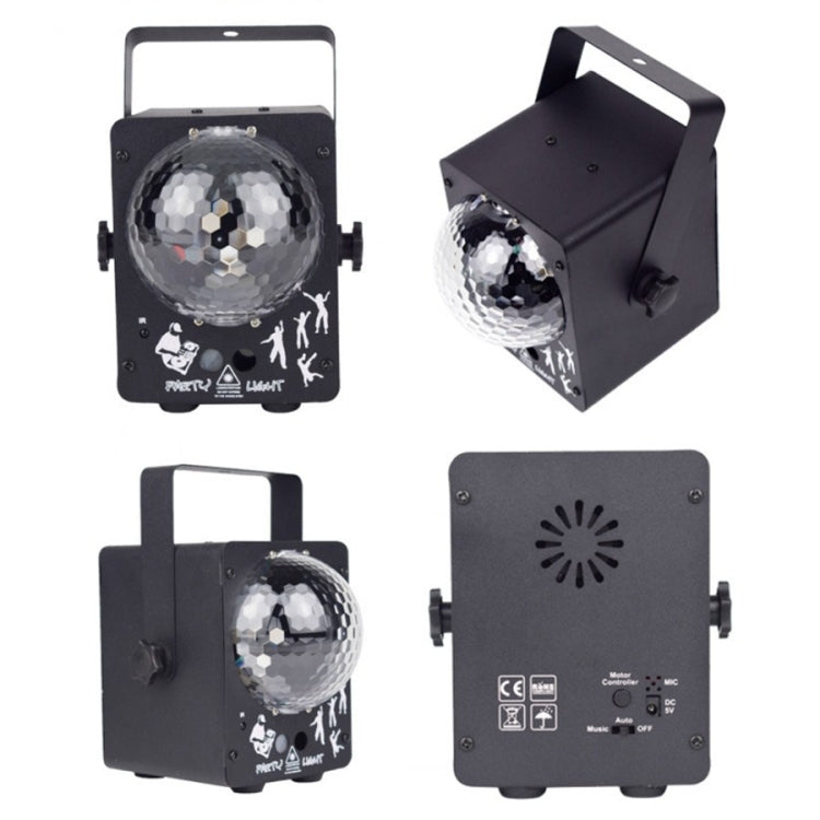 18W 60 Kinds of Pattern Crystal Magic Ball Laser Lights Household LED Colorful Starry Sky Projection Lights Voice-activated Stage Lights, US Plug, UK  Plug, AU Plug, EU Plug