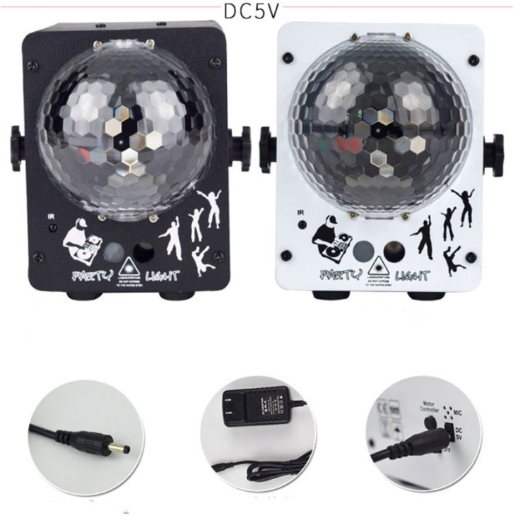 18W 60 Kinds of Pattern Crystal Magic Ball Laser Lights Household LED Colorful Starry Sky Projection Lights Voice-activated Stage Lights, US Plug, UK  Plug, AU Plug, EU Plug